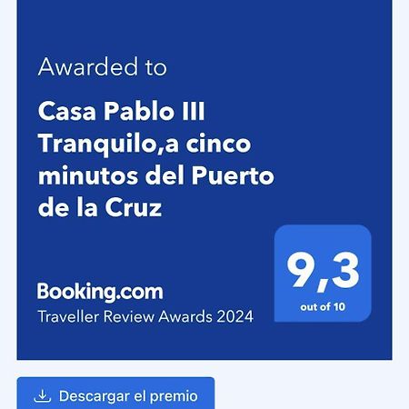 Appartement Casa Pablo III Tranquilo,A Cinco Minutos Del Puerto De La Cruz à Los Realejos Extérieur photo